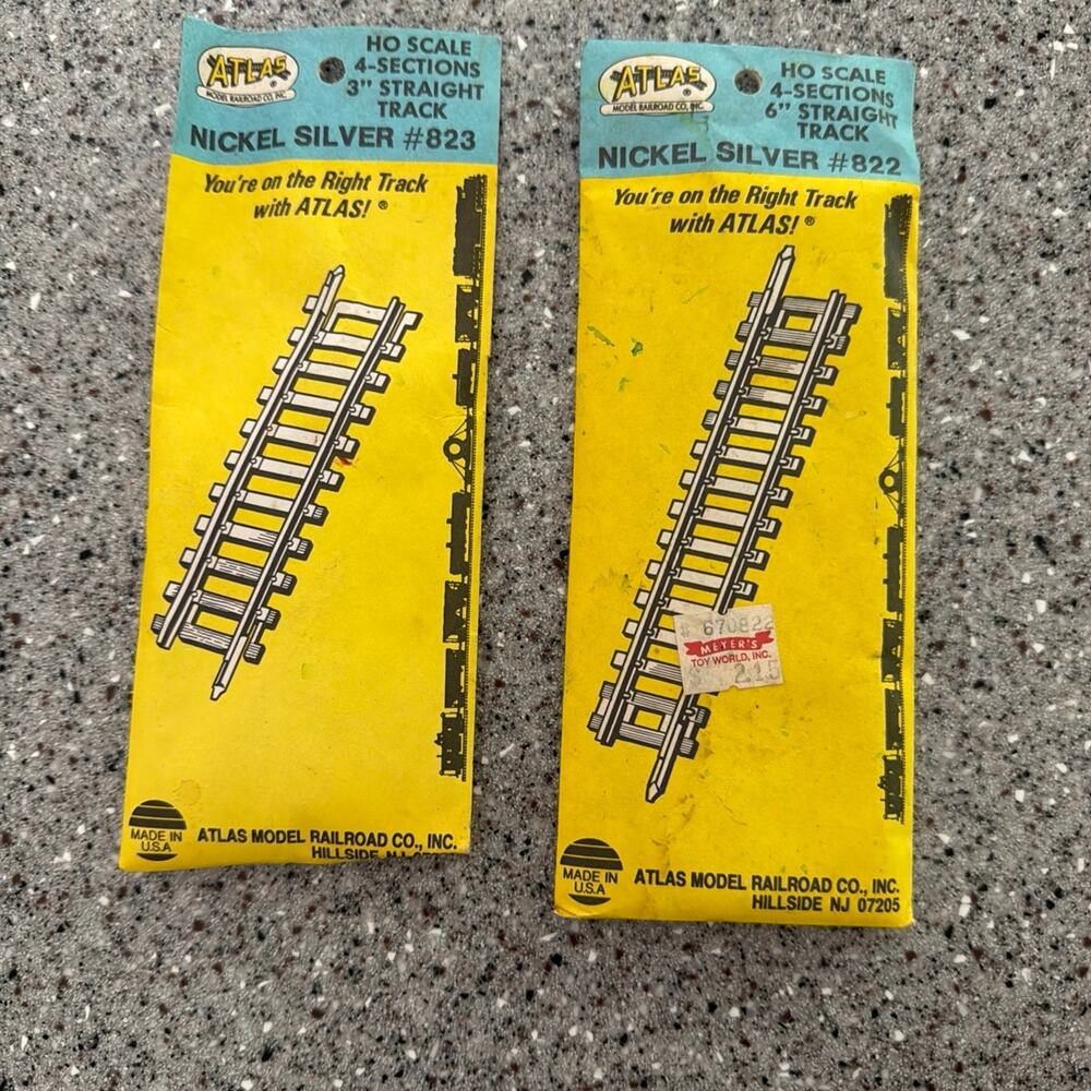 Train set Atlas Snap Track & Nickle Silver #822 6” and Nicole Silver # 823 3”